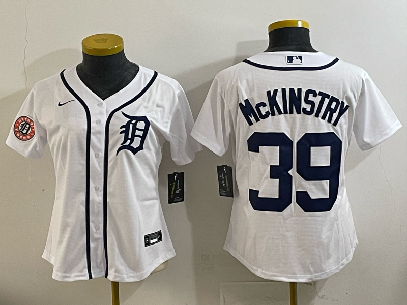 Women Detroit Tigers 39 McKinstry white 2025 Nike MLB jersey 026